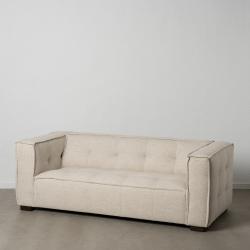 SOFÁ 3 PLAZAS BEIGE TEJIDO SIBARIS 218 X 102 X 77 CM