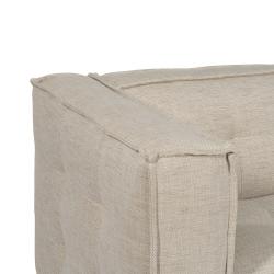 SOFÁ 3 PLAZAS BEIGE TEJIDO SIBARIS 218 X 102 X 77 CM