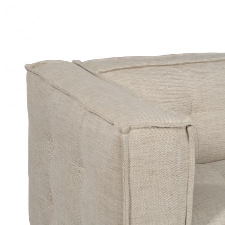 SOFÁ 3 PLAZAS BEIGE TEJIDO SIBARIS 218 X 102 X 77 CM