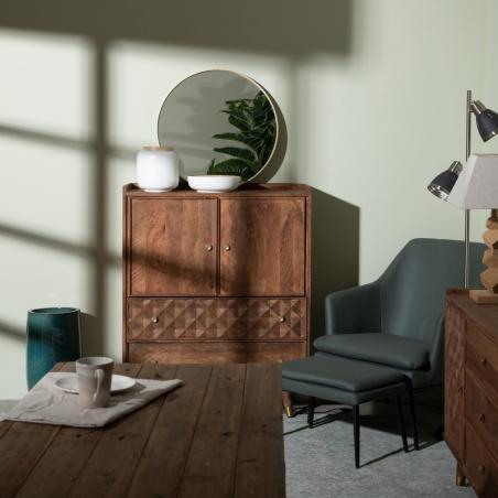 ARMARIO MARRÓN MADERA DE MANGO 88 X 37 X 109 CM
