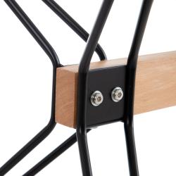 MESA COMEDOR NEGRO METAL-CRISTAL SALÓN 140 X 80 X 75 CM