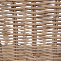 SILLA NATURAL-NEGRO FIBRA NATURAL-METAL 50 X 54 X 77 CM