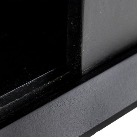ARMARIO NEGRO MADERA DE MANGO SALÓN 135 X 40 X 148 CM