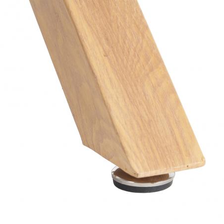 MESA COMEDOR NATURAL CRISTAL-METAL 120 X 120 X 76 CM