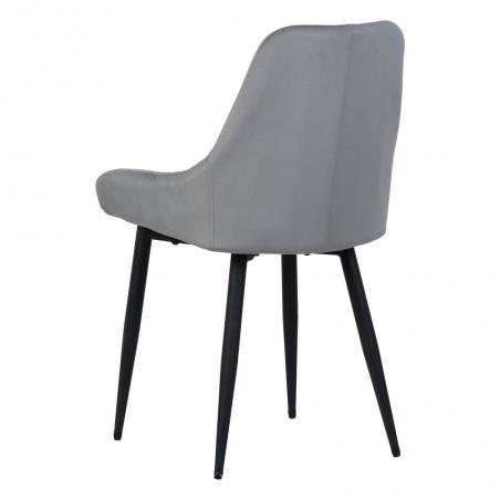 SILLA GRIS HIERRO / POLIESTER SALÓN 50 X 58 X 85 CM