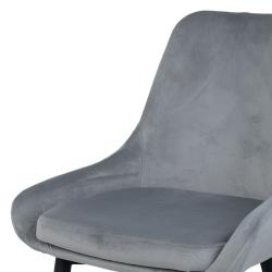 SILLA GRIS HIERRO / POLIESTER SALÓN 50 X 58 X 85 CM
