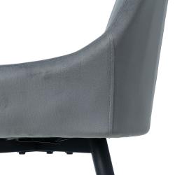 SILLA GRIS HIERRO / POLIESTER SALÓN 50 X 58 X 85 CM