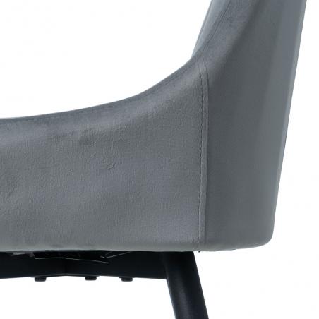 SILLA GRIS HIERRO / POLIESTER SALÓN 50 X 58 X 85 CM