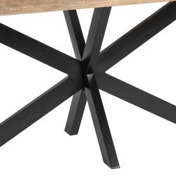 MESA COMEDOR NATURAL-NEGRO MADERA-HIERRO 240 X 100 X 79 CM