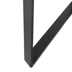 MESA COMEDOR NATURAL-NEGRO MADERA-HIERRO 170 X 90 X 76 CM