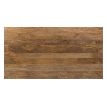 MESA COMEDOR NATURAL-NEGRO MADERA-HIERRO 170 X 90 X 76 CM