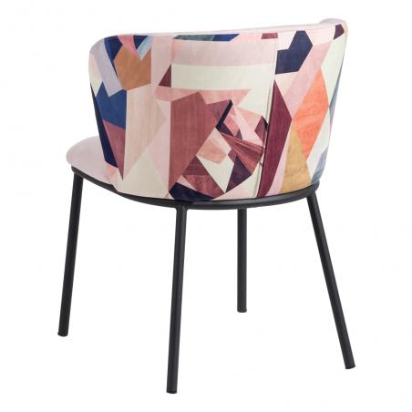 SILLA ABSTRACTO ROSA PALO TEJIDO-METAL 58 X 52 X 77 CM