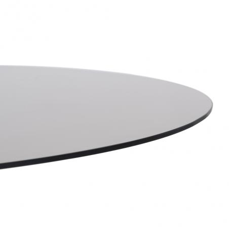 MESA CENTRO CRISTAL-FIBRA NATURAL SALÓN 80 X 80 X 35 CM
