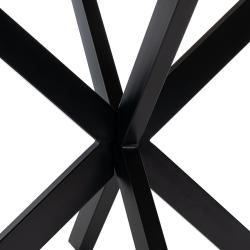 MESA COMEDOR NATURAL-NEGRO MADERA-HIERRO 130 X 130 X 77 CM