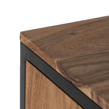 ARMARIO NATURAL MADERA-METAL SALÓN 90 X 45 X 190 CM