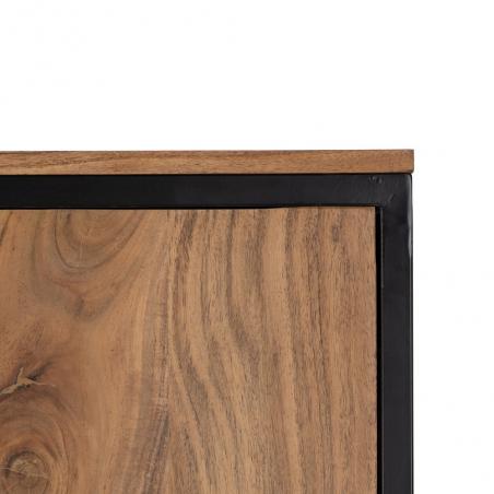 ARMARIO NATURAL MADERA-METAL SALÓN 90 X 45 X 190 CM