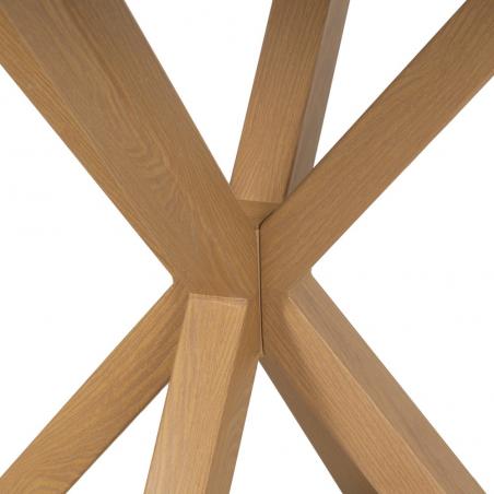 MESA COMEDOR BLANCO-NATURAL DM-METAL 100 X 100 X 76 CM