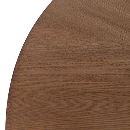 MESA COMEDOR MARRÓN-NEGRO DM-METAL SALÓN 120 X 120 X 76 CM