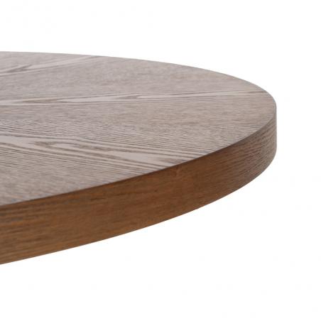 MESA COMEDOR MARRÓN-NEGRO DM-METAL SALÓN 120 X 120 X 76 CM