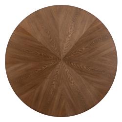 MESA COMEDOR MARRÓN-NEGRO DM-METAL SALÓN 120 X 120 X 76 CM