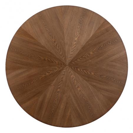 MESA COMEDOR MARRÓN-NEGRO DM-METAL SALÓN 120 X 120 X 76 CM