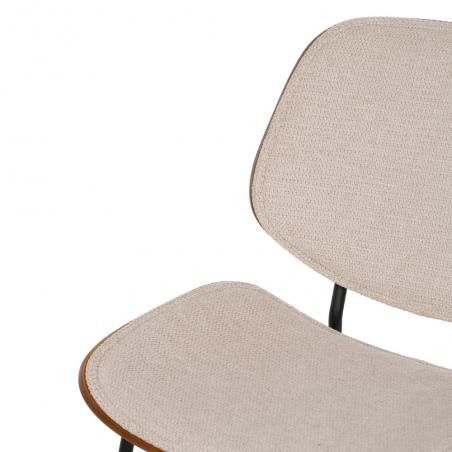 SILLA BEIGE DM-METAL SALÓN 49 X 50 X 80 CM