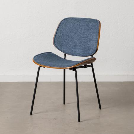 SILLA AZUL DM-METAL SALÓN 49 X 50 X 80 CM