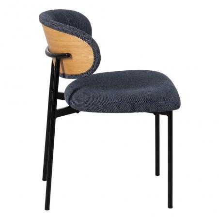 SILLA AZUL TEJIDO-METAL SALÓN 50 X 54 X 73,50 CM