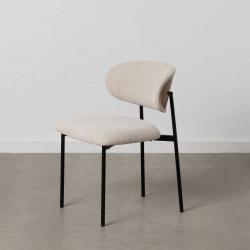 SILLA CREMA TEJIDO-METAL SALÓN 50 X 54 X 73,50 CM