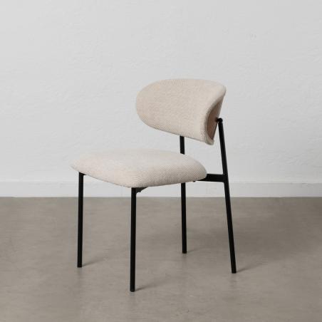 SILLA CREMA TEJIDO-METAL SALÓN 50 X 54 X 73,50 CM
