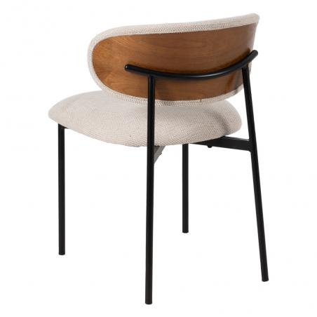 SILLA CREMA TEJIDO-METAL SALÓN 50 X 54 X 73,50 CM
