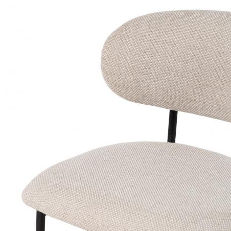 SILLA CREMA TEJIDO-METAL SALÓN 50 X 54 X 73,50 CM
