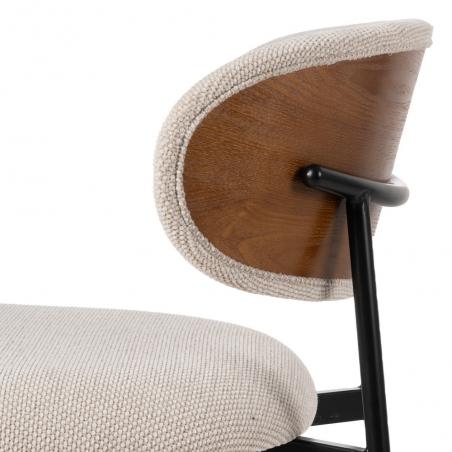 SILLA CREMA TEJIDO-METAL SALÓN 50 X 54 X 73,50 CM