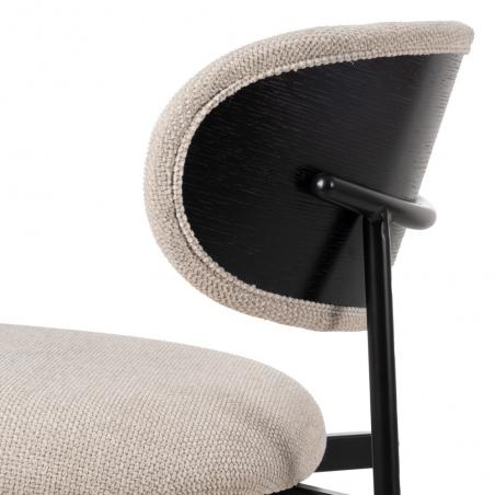 SILLA NEGRO-BLANCO TEJIDO-METAL SALÓN 50 X 54 X 73,50 CM