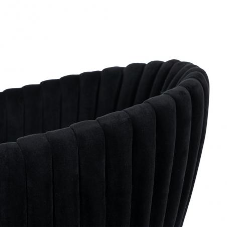 SILLA NEGRO TEJIDO-METAL SALÓN 60 X 49 X 70 CM