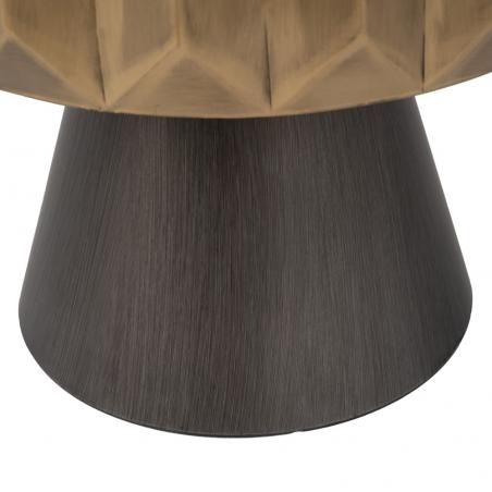 MESA CENTRO ORO-NEGRO METAL SALÓN 49 X 49 X 45,50 CM