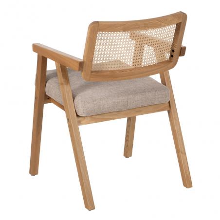 SILLA BRAZOS NATURAL MADERA / FIBRA 56 X 55 X 81 CM