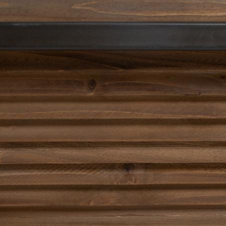 MESA CENTRO NATURAL-NEGRO MADERA-METAL 120 X 60 X 43,50 CM