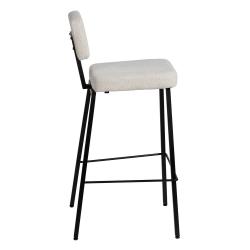 TABURETE BLANCO TEJIDO-METAL DECORACIÓN 39 X 50,50 X 103 CM