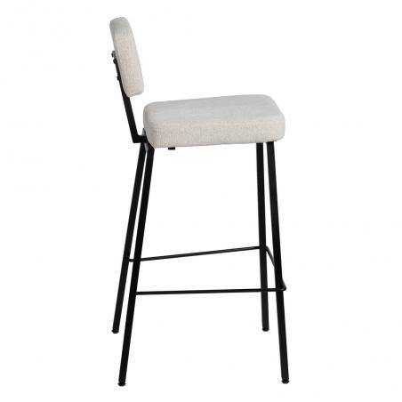 TABURETE BLANCO TEJIDO-METAL DECORACIÓN 39 X 50,50 X 103 CM