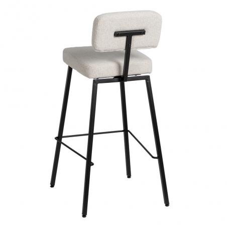 TABURETE BLANCO TEJIDO-METAL DECORACIÓN 39 X 50,50 X 103 CM
