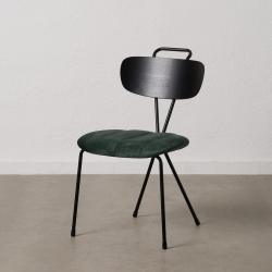 SILLA VERDE TEJIDO-METAL DECORACIÓN 47,50 X 61 X 85 CM