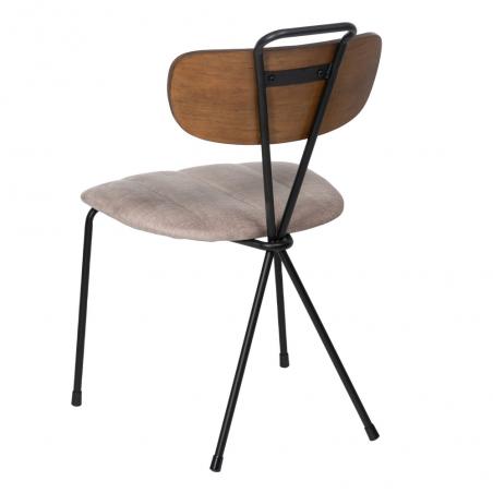 SILLA BEIGE TEJIDO-METAL DECORACIÓN 47,50 X 61 X 85 CM