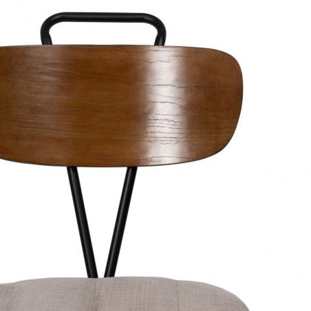 SILLA BEIGE TEJIDO-METAL DECORACIÓN 47,50 X 61 X 85 CM