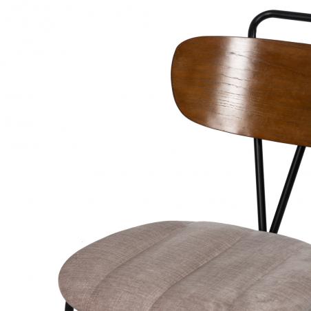 SILLA BEIGE TEJIDO-METAL DECORACIÓN 47,50 X 61 X 85 CM