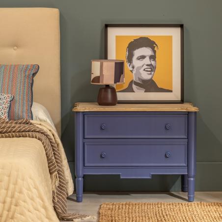 MUEBLE AUXILIAR AZUL MADERA 80 X 45 X 60 CM