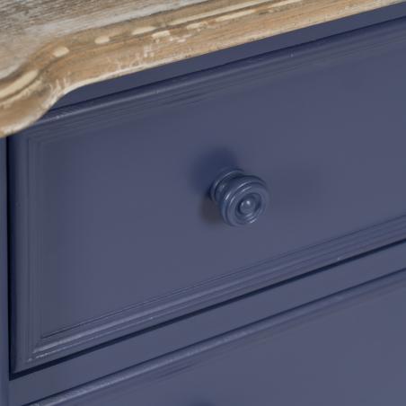 MUEBLE AUXILIAR AZUL MADERA 80 X 45 X 60 CM