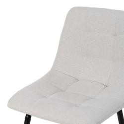 TABURETE CREMA TEJIDO-METAL SALÓN 45 X 55 X 92 CM