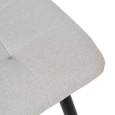 TABURETE CREMA TEJIDO-METAL SALÓN 45 X 55 X 92 CM