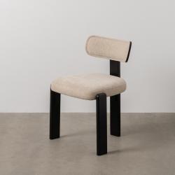SILLA NEGRO-BLANCO MADERA 52 X 53 X 77 CM